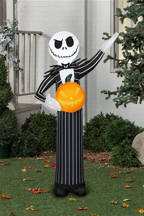 Jack skellington inflatable - Feb 14, 2024 · This 9' Gemmy Airblown Inflatable Halloween Nightmare Before Christmas Jack Skellington Flat Pumpkin Jack-O-Lantern comes with a built in Heavy Duty fan, internal C7 5watt light bulbs for night time display, ropes, and stakes!